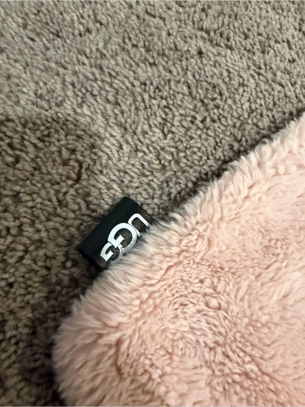 UGG Plush Pink Faux Fur Body pillowcase